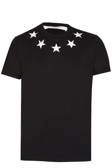 givenchy star neck detail tee shirt|givenchy signature t shirt.